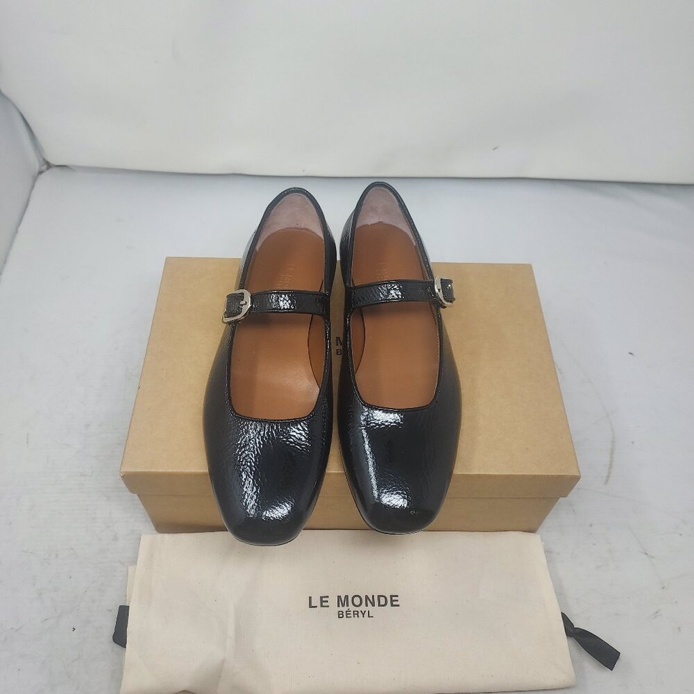 Le Monde Beryl Black Mary Jane Patent Shoe